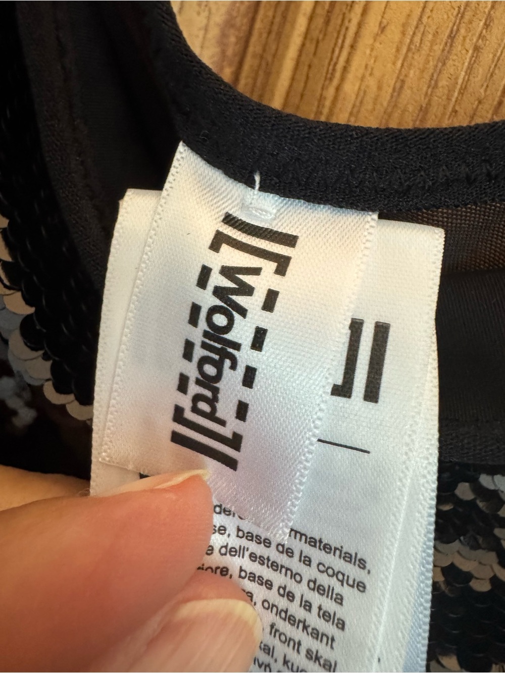 NWT Wolford Black Sequin Bodysuit - Picture 3 of 8